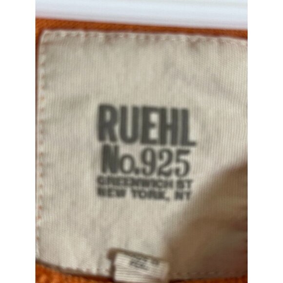Ruehl Top Worn M Orange Y2K Preppy Fitted Indie Sleaze Americana College Retro - Picture 2 of 11